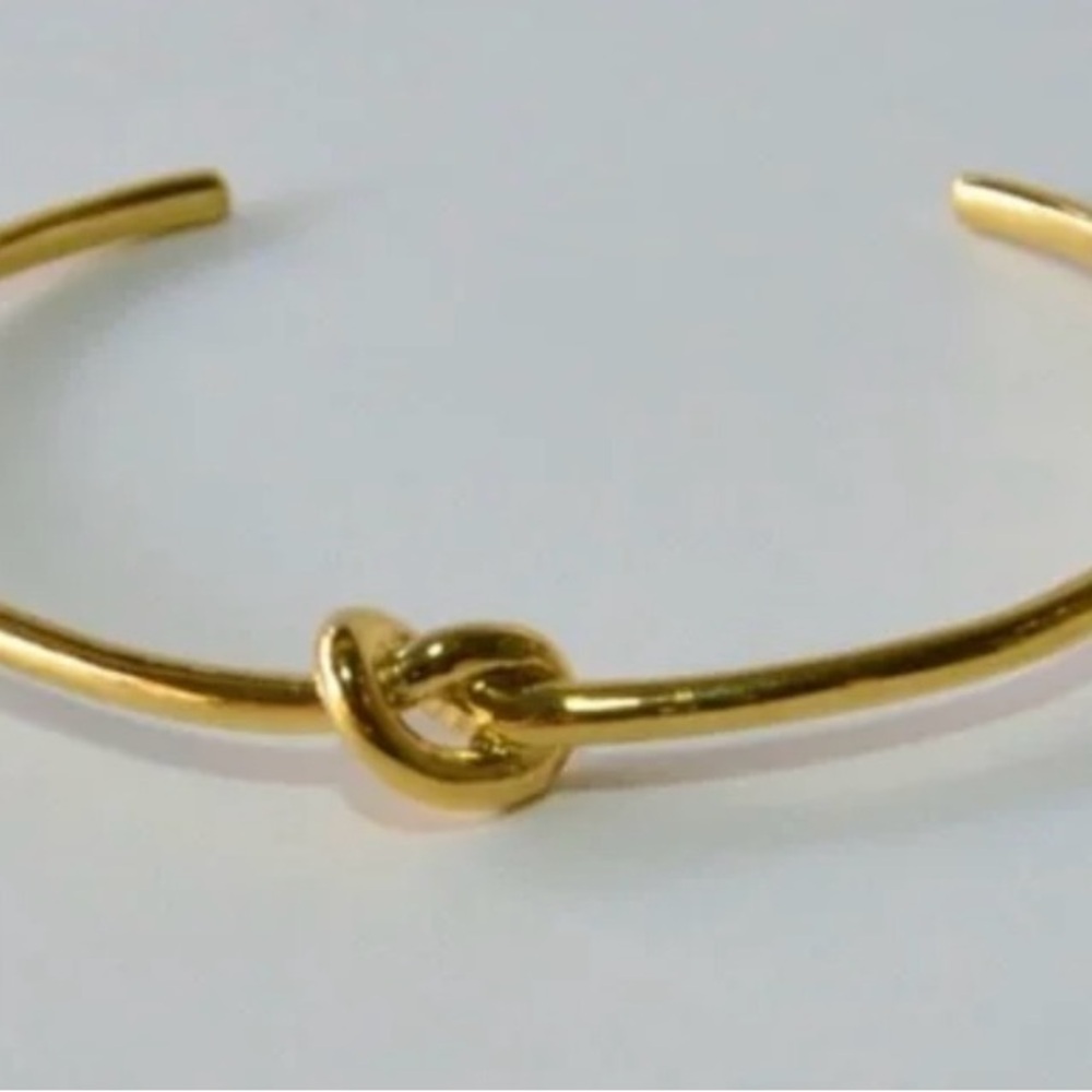 Stella & Dot Gold Knot Bangle Bracelet